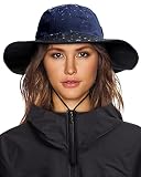 Womens Winter Waterproof Bucket Hat Warm Fleece Lined Rain Hat UPF50+ Mens Outdoor Adventure Researc