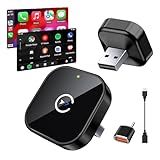 2025 Upgraded Wireless CarPlay Adapter – Bluetooth 5.3 & WiFi 6, Plug & Play USB-A mit USB-C Adapterkabel, stabile kabellose Verbindung ohne Verzögerung, kompatibel mit iPhone Android (4pcs)