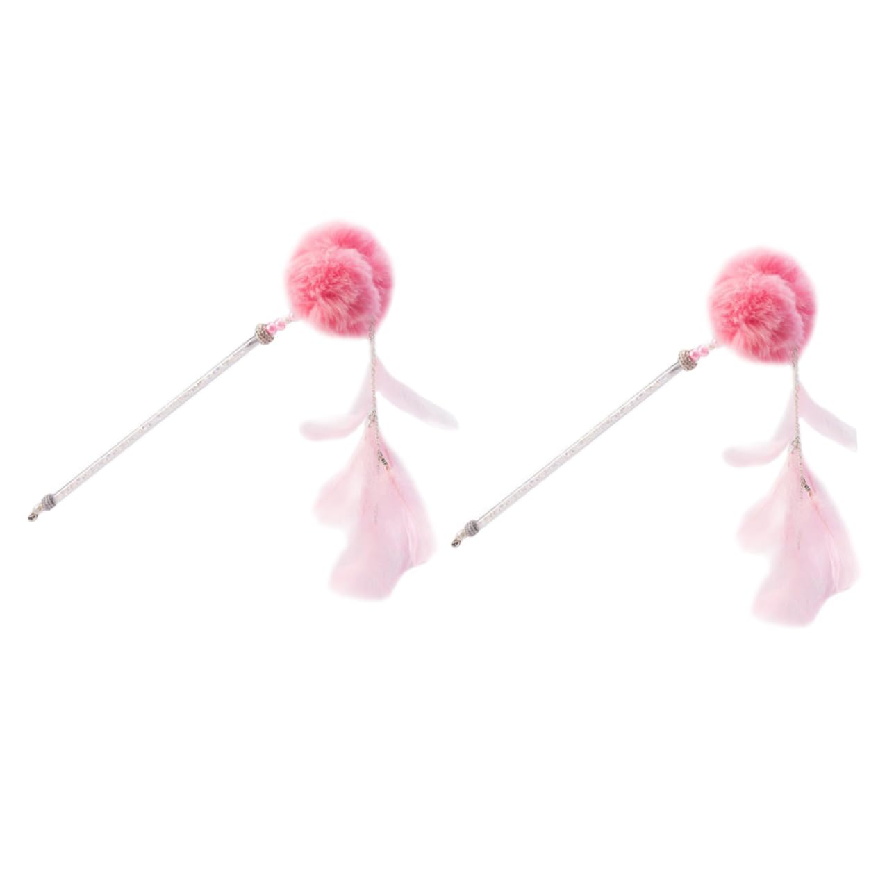 DOITOOL 6piezas Bastones De Juguete para Gatos Juguetes Interactivos para Estimulación y Diversión De Gatitos Rosa