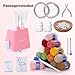Caydo iCord Maker Kit for Beginners, 92pcs i-Cord Knitting Set for DIY Handicrafts Making, Quickly Knitting iCord with i Cord Knitting Machine Create Pretty Crafts, Ideal Present for Knitting Lovers