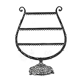 【Um 360° drehbar】Regenschirm-form Schmuckständer, dreht sich leicht. Durch die Drehfunktion sind alle Ihre Schätze effektvoll präsentiert, deshalb schnell auffindbar und griffbereit.