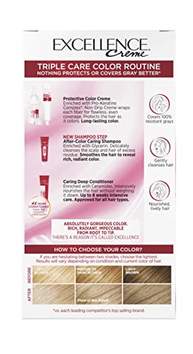 Image of L'Oreal Paris Excellence Creme Permanent Hair Color, Champagne Blonde [8.5A] 1 ea ( Packs of 2)