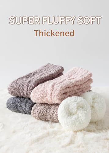 Warm & Cozy Gifts for Women, Fluffy Fuzzy Sock, Plush Sleeping Slipper Socks - Soft Warm Fabric