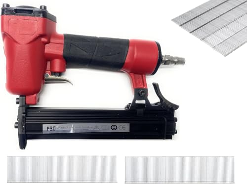 Di Tutto Per Tutti® Set 2 in 1 Chiodatrice Pneumatica 18GA F30 Ad Aria Compressa Pistola per Chiodi 10-30mm | Sparachiodi dritto Chiodatrici + 5000 Chiodi F30 30mm