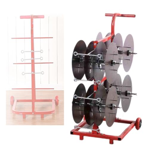Range-bobines portable à roulettes support multi-axes 49x74x90 cm
