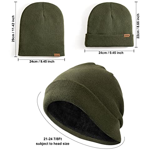 Image of Beanie for Men Winter Thermal Cuffed Knit Hat Warm Gifts Womens Beanies