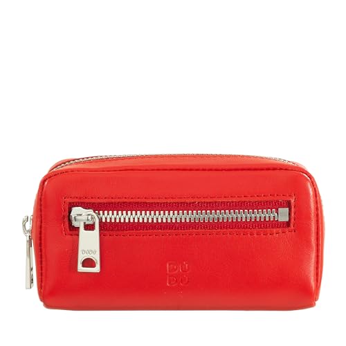 Porte-clés en cuir rouge flamme DUDU, une idée cadeau unisexe et raffinée