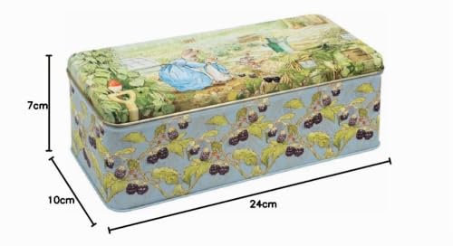 Evita el desorden de recuerdos con Beatrix Potter Peter Rabbit caja rectangular de estaño profundo 3