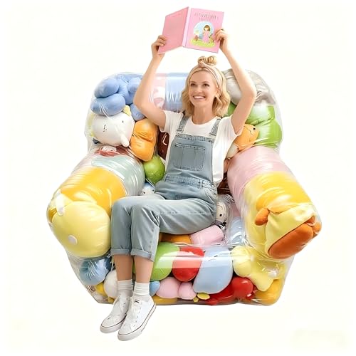 NTYNTY Clear Stuffed Animal Storage Bean Bag Cover