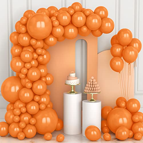 106 pezzi Palloncini Arancioni in lattice 5 10 12 18 pollici Kit Ghirlanda di Palloncini Elio con Nastro per Uomini Donne Ragazzi Festa di Compleanno Halloween Matrimonio Picnic Nuziale Decorazioni
