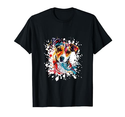 Retrato de perro Jack Russel Terrier | Obra De Arte Cabeza De Animal Camiseta
