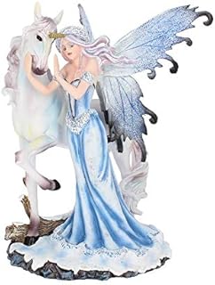 Nemesis Now Comfort Fairy & Unicorn 21.5cm ornament figurine (NEM3412)