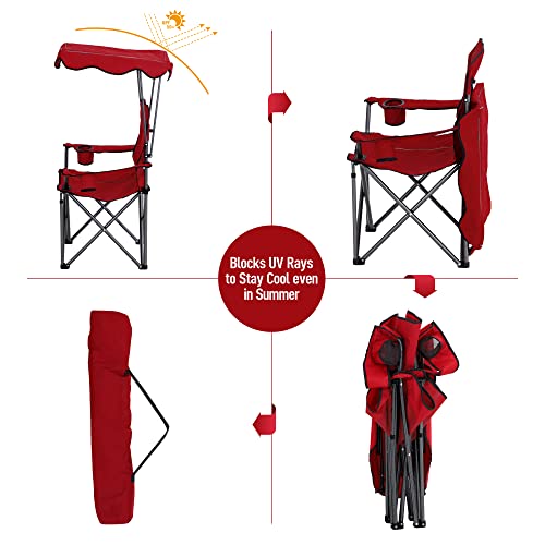 LET'S CAMP Camp Chair with Shade Canopy Heavy Duty Canopy Chair 350LBS - image 7