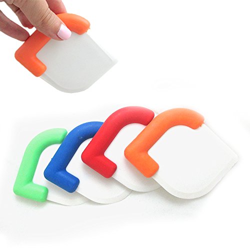 2 Scratch Free Reusable Nylon Pot Pan Scraper Clean Food Fry Plate Bowl Ceramic