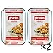 Pyrex Basics 3 Quart Oblong Glass Baking Dish, Clear 9 x 13 inch (Set of 2)