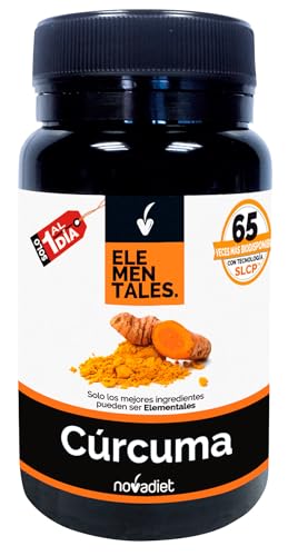 Novadiet - ELEMENTALES CÚRCUMA Cápsulas con Cúrcuma Longvida - Complemento Alimenticio para la Inflamación y el Dolor - 30 Cápsulas Vegetales