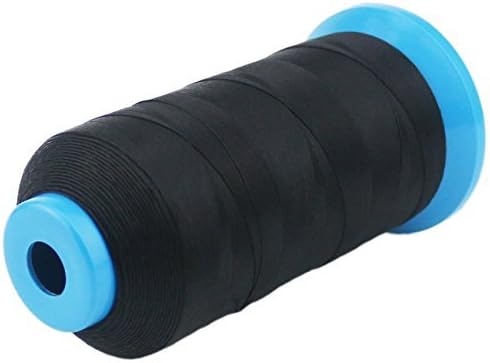 TinaWood 1500 Yard Size T70#69 Bonded Nylon Sewing Thread for Weaves (Black)