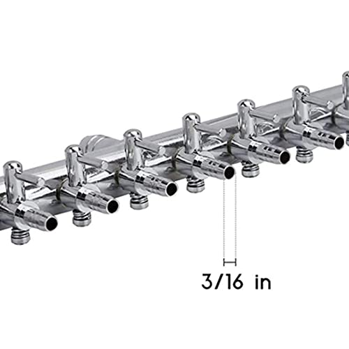 Bnafes Aquarium Air Valve 6 Way Inline Manifold Air Flow Pump Tubing Splitter Lever Control Valve #TOP1