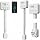 Outlet Extender Stick, 17.5-25.6in, 3 AC Outlets, USB-C, 180° Rotating Plug