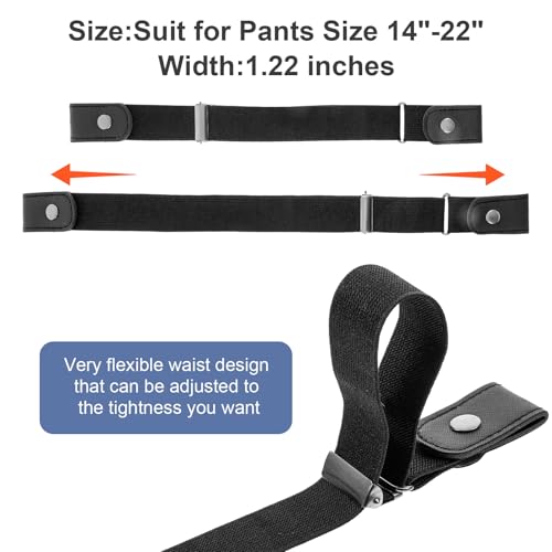 4pcs Adjustable Belts for Women Men No Buckle - Invisible Lazy Elastic Belts for Women Stretchty, Buckleless Belt2