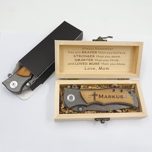 Image of Corfara Personalized Poctet Knife Gifts for Men, Christmas Gifts for Dad, Grandpa, Son, Grandson, Uncle, Nephew, Husband, Father's Day, Birthday Gift