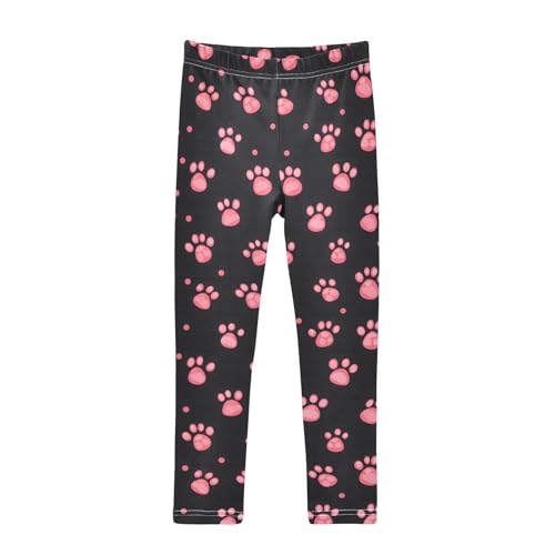 Cute Dog Paw 1 Girls Leggings Athletic Pants Tights Stretch Bottom