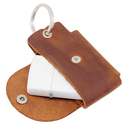 boshiho EDC Fidget Spinner Case Holder, Genunine Leather Protective Pouch Bag for Hand Spinner Toys or Lighter Pouch Case