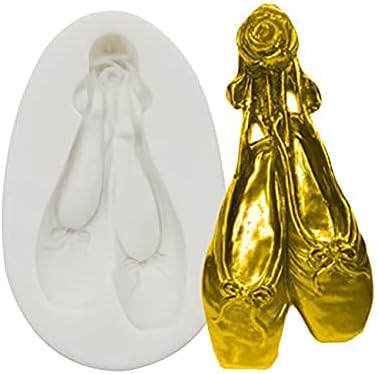Moldes de silicona para zapatos de ballet para los amantes del baile, bricolaje para hacer dulces de fondant, moldes de chocolate, postres de