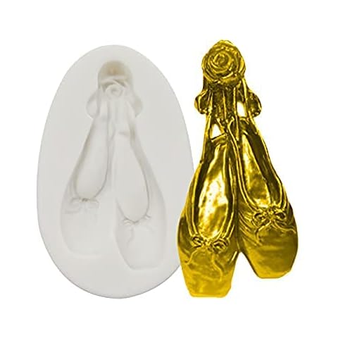 Ballet Shoes Silicone Mold for Dancing Lovers DIY Fondant Candy Making Chocolate Molds Lollipop Desserts Ice Cube Gum Clay Soap Biscuit Plaster Resin Cupcake Topper Cake Decor Moulds Cover