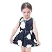ROPALIA Baby Girls One Piece Dress Blue Striped Bow Skirts Tutu Dress Sundress