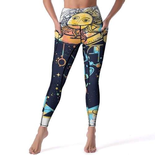 Legging de sport Rétro Sun Planet pour votre séance de yoga en salle