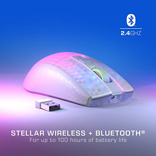 Roccat Burst Pro Air Lightweight Symmetrical Optical Wireless Rgb Gaming Mouse With 19K Dpi Optical Owl-Eye Sensor, Optical Switches, Titan Wheel, 81-Gram Weight – White #TOP2