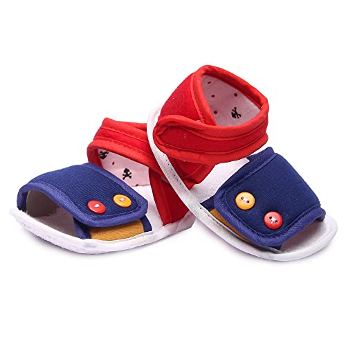 Image of Unisex Baby Boys & Girls, Infant Sandal for Newborn First Walking Baby Sandal (6-9 Months) RED