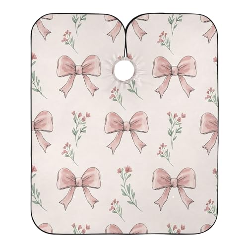 Capa de corte de cabello con lazos florales Sketchy impermeable profesional para barbería con cierre ajustable de broche para peinados miniatura 2