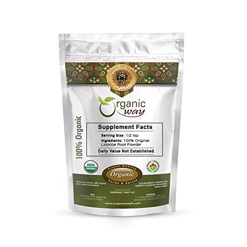 Organic Way Licorice Root Powder (Glycyrrhiza glabra) - Herbal Tea | Kosher & USDA Certified | Vegan, Non-GMO & Gluten Free | Tested for Heavy Metal and Purity | 100% Raw from India (1/2LBS / 8Oz) - Image 2