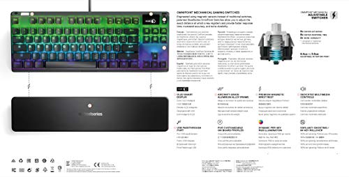Teclado Gamer SteelSeries APEX PRO - TKL US RGB (64734) - Retroiluminado RGB