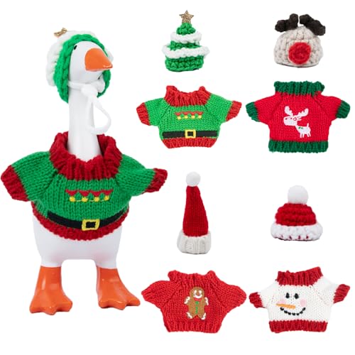 4 Sets 7 inches Desk Goose Outfits Mini Desk Goose