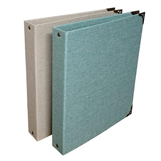Fernweh4u Premier Bookcloth 3 Ring Binder 10.25" X 11.5 (2 Pack) - Cream Tan and Aqua Blue Colors - Perfect for Classroom and Business Work and Organization