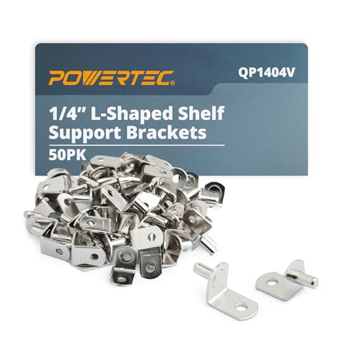 Chevilles d'étagère de 6,35 mm POWERTEC en acier nickelé haute résistance