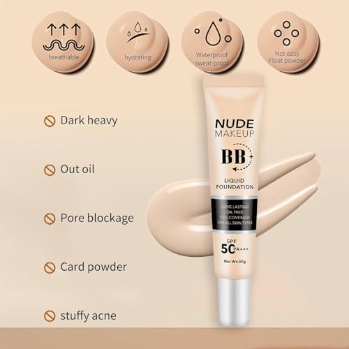 EHIOG BB Cream Correctora con Color, Crema Hidratante Facial con FPS 51+++, Unifica el Tono de la Piel, Cubre Imperfecciones, Apta para Todo Tipo de Pieles, Acabado Natural - imagen 3