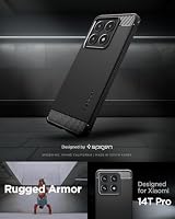 Spigen Rugged Armor Hülle Kompatibel mit Xiaomi 14T Pro -Matte Black – Ansicht 2