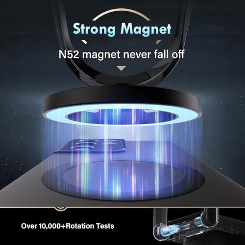 Image of Coverado for Magsafe Car Mount, Magnetic Car Phone Holder, 360 Rotation Strong Magnet Car Phone Mount Dash Cell Phone Holders for Your Car, Suction Cup Phone Mount for iPhone 17 /16 /15 /14 /13 /12
