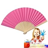 Genérico Ventilador manos plegable para, fanáticos la seda vintage japoneses chinos, plegable ventilador manos para - fanáticos la seda mano vintage con marcos 8 pulgadas, marcos, baile plegabl