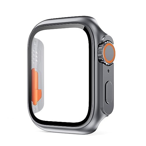 Coque Apple Watch 44mm 45mm 42mm rigide anti-rayure aspect verre PC
