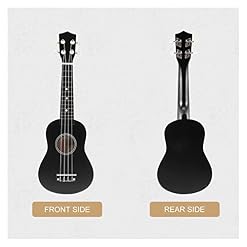 ukulélé Voyage 1 Set Durable 21 Pouces Basswood Ukulele Aide Pédagogique avec Accessoires Noir - Les Beatles, Paul McCartney, John Lennon, RIngo Starr, George Harrison ukulélé Voyage 1 Set Durable 21 Pouces Basswood Ukulele Aide Pédagogique avec Accessoires Noir – Image 2