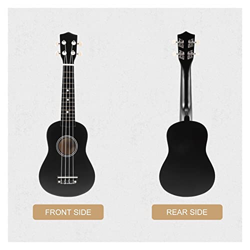 ukulélé Voyage 1 Set Durable 21 Pouces Basswood Ukulele Aide Pédagogique avec Accessoires Noir - Les Beatles, Paul McCartney, John Lennon, RIngo Starr, George Harrison ukulélé Voyage 1 Set Durable 21 Pouces Basswood Ukulele Aide Pédagogique avec Accessoires Noir – Image 3