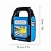 Bnineteenteam Solar Camping Lantern, 3 in 1 USB Charging Tent Light for Camping Hiking, Traveling, Backpacking (Blue