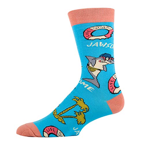 Oooh Yeah Men's Crew Funny Novelty Socks Christmas Gifts (Jawsome), Size 8-13 #TOP2