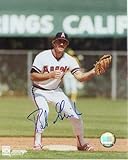 BOBBY GRICH CALIFORNIA ANGELS ACTION SIGNED 8x10 - Autographed MLB Photos