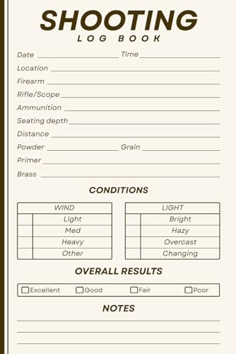 Shooting Log Book: Shooter Shooting Data Journal To Record Your Target & Training, Partner, Equipment Reminder And More - Range Shooting Book